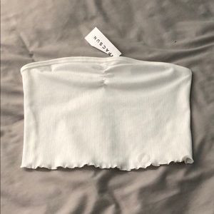 NWT pacsun white crop top